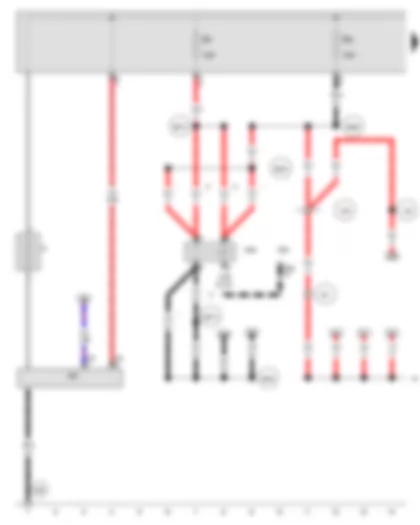 Wiring Diagram  AUDI A5 2009 - Battery - Terminal 15 voltage supply relay