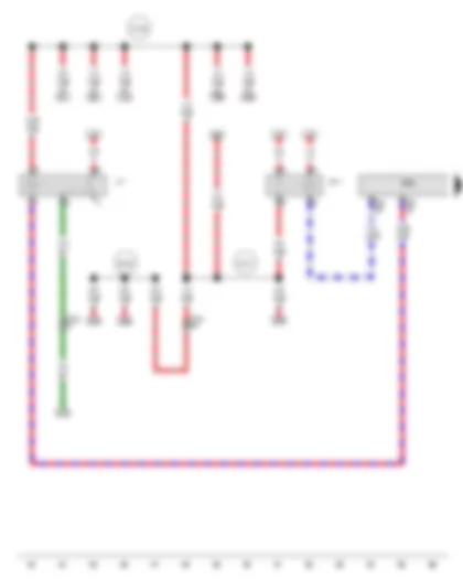 Wiring Diagram  AUDI A5 2009 - Fuel pump relay - Terminal 30 voltage supply relay - Engine control unit