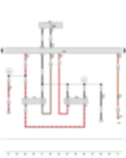 Wiring Diagram  AUDI A5 2008 - Starter motor relay - Engine control unit - Starter motor relay 2