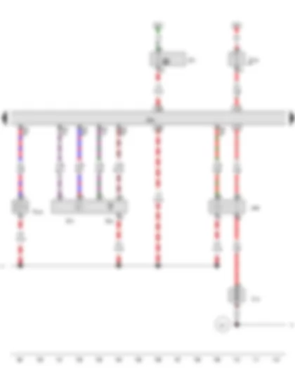 Wiring Diagram  AUDI A5 2008 - Air mass meter - Secondary air pump relay - Engine control unit - Right electrohydraulic engine mounting solenoid valve - Secondary air pump motor