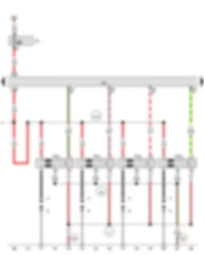 Wiring Diagram  AUDI A5 2008 - Engine control unit - Ignition coil 5 with output stage - Ignition coil 6 with output stage - Ignition coil 7 with output stage - Ignition coil 8 with output stage