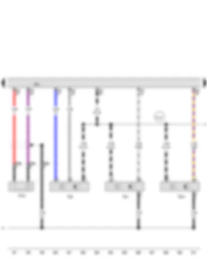 Wiring Diagram  AUDI A5 2008 - Engine speed sender - Hall sender - Knock sensor 4 - Hall sender 3 - Engine control unit