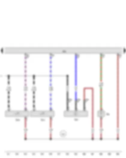 Wiring Diagram  AUDI A5 2008 - Coolant temperature sender - Fuel pressure sender - Intake manifold flap potentiometer - Intake manifold flap potentiometer 2 - Engine control unit
