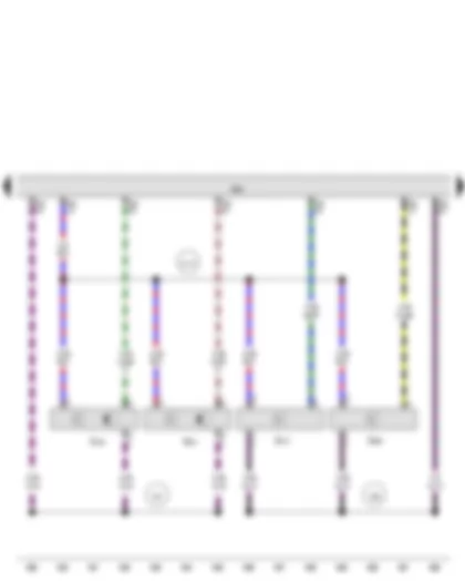 Wiring Diagram  AUDI A5 2008 - Hall sender 2 - Brake servo pressure sensor - Hall sender 4 - Fuel pressure sender for low-pressure - Engine control unit