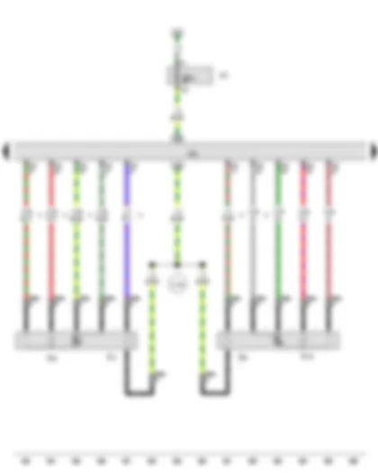 Wiring Diagram  AUDI A5 2008 - Lambda probe - Lambda probe 2 - Engine control unit