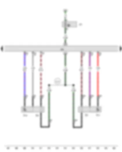 Wiring Diagram  AUDI A5 2008 - Lambda probe after catalytic converter - Lambda probe 2 after catalytic converter - Engine control unit