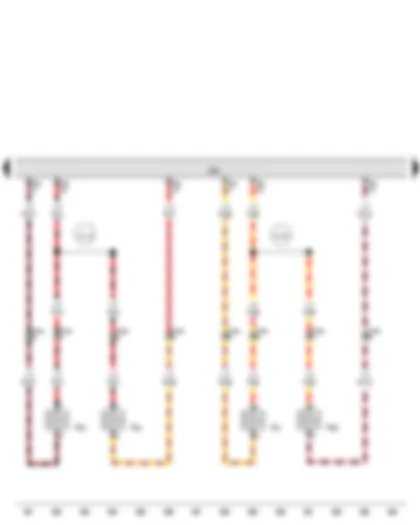 Wiring Diagram  AUDI A5 2008 - Engine control unit - Injector - cylinder 1 - Injector - cylinder 2 - Injector - cylinder 6 - Injector - cylinder 8