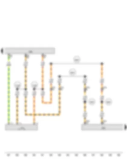 Wiring Diagram  AUDI A5 2008 - Automatic gearbox control unit - Data bus diagnostic interface - Engine control unit