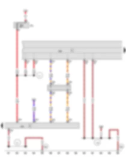 Wiring Diagram  AUDI A5 2008 - Control unit in dash panel insert - Data bus diagnostic interface