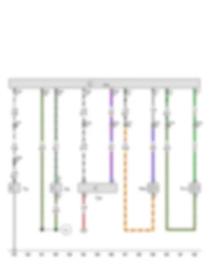 Wiring Diagram  AUDI A5 2008 - Oil pressure switch - Gear detector switch - Coolant shortage indicator sender - Onboard supply control unit - Servotronic solenoid valve - Air conditioner compressor regulating valve