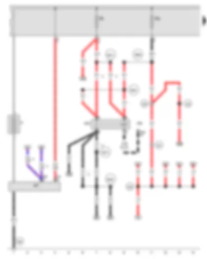 Wiring Diagram  AUDI A5 2009 - Battery - Terminal 15 voltage supply relay