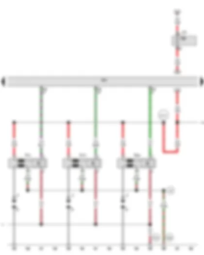 Wiring Diagram  AUDI A5 2011 - Engine control unit - Ignition coil 1 with output stage - Ignition coil 2 with output stage - Ignition coil 3 with output stage