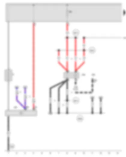 Wiring Diagram  AUDI A5 2009 - Battery - Terminal 15 voltage supply relay - Battery monitor control unit
