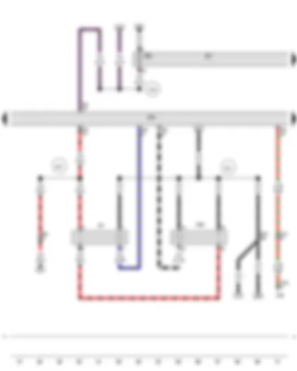 Wiring Diagram  AUDI A5 2010 - Starter motor relay - Engine control unit - Starter motor relay 2
