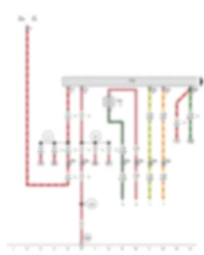 Wiring Diagram  AUDI A5 2009 - Seat and steering column adjustment control unit with memory - Rear left footwell light