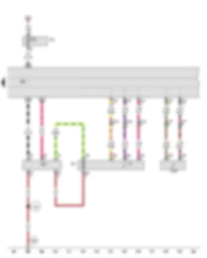 Wiring Diagram  AUDI A5 2012 - Fuel gauge sender - Fuel system pressurisation pump - Fuel gauge sender 2 - Control unit in dash panel insert - Fuel pump control unit