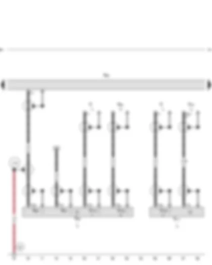 Wiring Diagram  AUDI A5 2010 - GPS aerial - Radio - telephone and navigation system aerial - Remote control receiver for auxiliary heater - Telephone aerial - TV tuner - Aerial amplifier for mobile telephone - Aerial amplifier 2 - Satellite aerial - Auxiliary heater aerial - Digital radio aerial