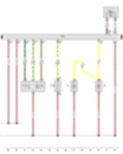 Wiring Diagram  AUDI A5 2011 - Contact switch in lock cylinder for rear lid - anti-theft alarm system and central locking system - Release button for rear lid lock cylinder - Convenience system central control unit - Additional brake light bulb - Left number plate light - Right number plate light