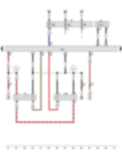 Wiring Diagram  AUDI A5 2010 - Starter motor relay - Engine control unit - Starter motor relay 2