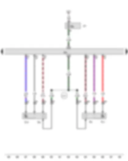 Wiring Diagram  AUDI A5 2011 - Lambda probe after catalytic converter - Lambda probe 2 after catalytic converter - Engine control unit