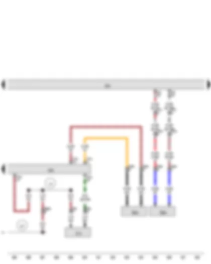 Wiring Diagram  AUDI A5 2012 - Tank sender for reducing agent - Temperature sender for reducing agent - Engine control unit - Control unit for reducing agent metering system