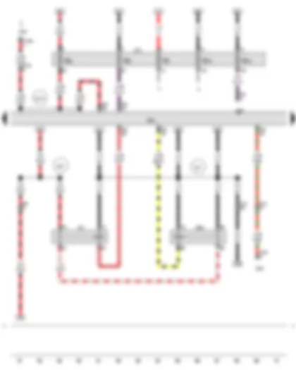 Wiring Diagram  AUDI A5 2014 - Starter motor relay - Engine control unit - Starter motor relay 2