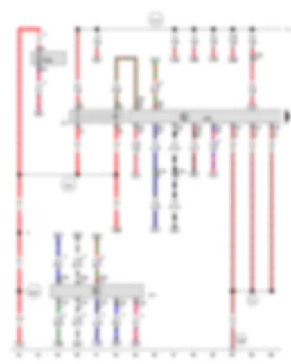 Wiring Diagram  AUDI A6 2005 - Diesel direct injection system control unit - Terminal 30 voltage supply relay