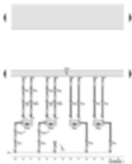 Wiring Diagram  AUDI A6 2005 - Airbag control unit - side airbag igniter on driver and front passenger side - rear side airbag igniter on driver and front passenger side