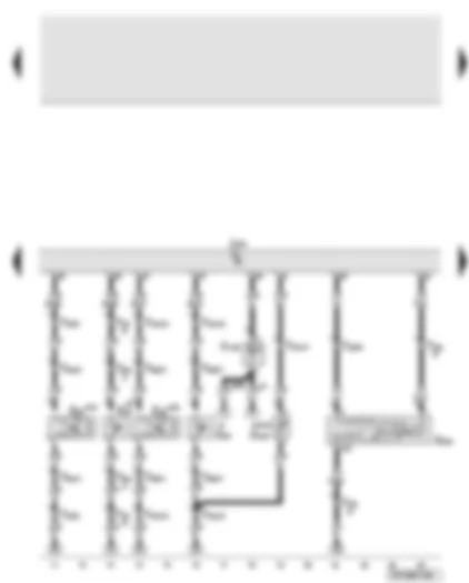 Wiring Diagram  AUDI A6 2005 - Airbag control unit - driver and front passenger side belt switch - key operated switch to deactivate front passenger side airbag - front passenger side airbag deactivated warning lamp