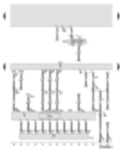Wiring Diagram  AUDI A6 2005 - Automatic gearbox control unit - selector lever sensors control unit - Tiptronic switch - selector lever position display