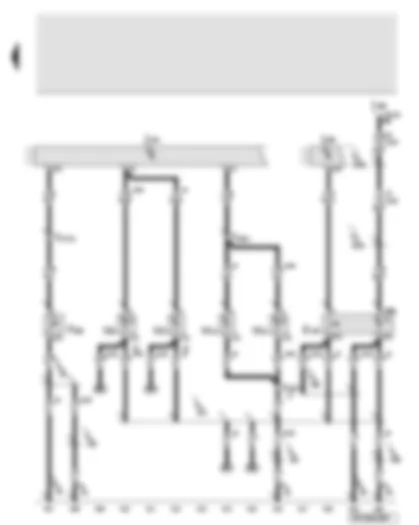 Wiring Diagram  AUDI A6 2005 - Onboard supply control unit - bonnet contact switch - left and right footwell light - rear roller blind switch