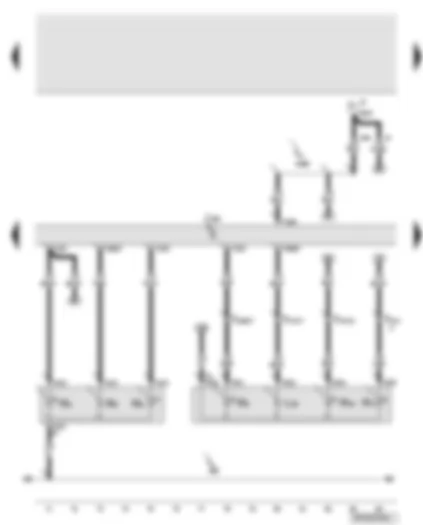 Wiring Diagram  AUDI A6 2006 - Convenience system central control unit - left tail light - Highline