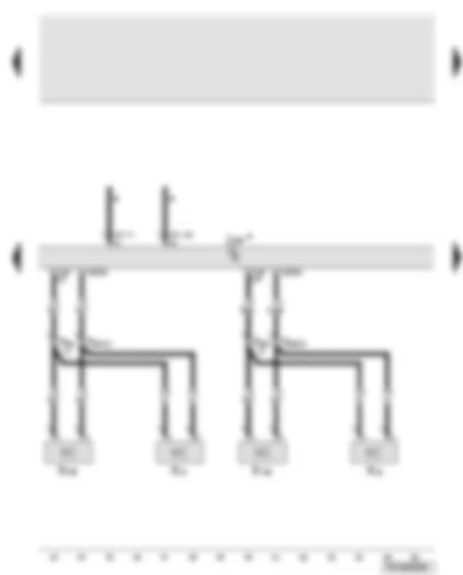 Wiring Diagram  AUDI A6 2006 - Digital sound package control unit - rear left and right treble loudspeaker - rear left and right mid-range and bass loudspeaker
