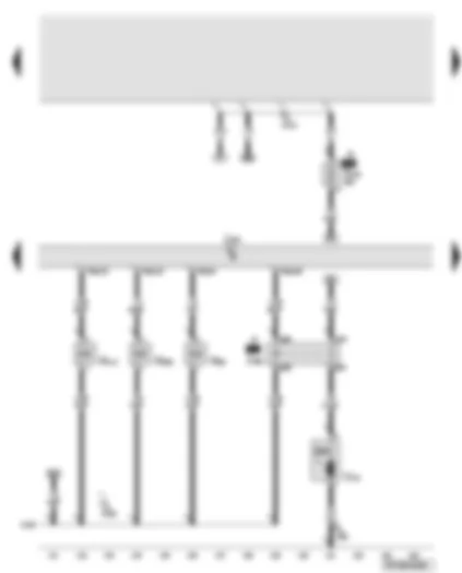 Wiring Diagram  AUDI A6 2006 - Engine control unit - active charcoal filter system solenoid valve 1 - secondary air inlet valve - fuel metering valve - secondary air pump relay - secondary air pump motor
