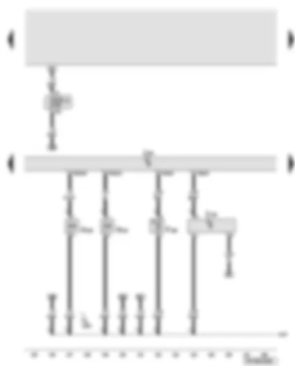 Wiring Diagram  AUDI A6 2006 - Engine control unit - map-controlled engine cooling system thermostat - inlet camshaft control valve 1 - exhaust camshaft control valve 1 - variable intake manifold motor