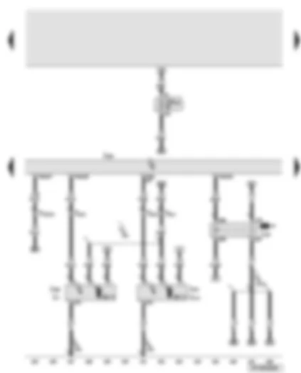 Wiring Diagram  AUDI A6 2006 - Engine control unit - engine component current supply relay - radiator fan control unit - radiator fan