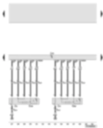 Wiring Diagram  AUDI A6 2006 - Engine control unit 2 - lambda probe 3 and 4 - lambda probe 3 and 4 heater