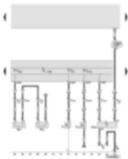 Wiring Diagram  AUDI A6 2008 - Control unit in dash panel insert - front brake pad wear sender - oil pressure switch - brake fluid level warning contact - oil level and oil temperature sender