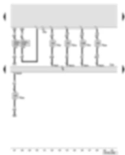 Wiring Diagram  AUDI A6 2007 - Engine control unit - active charcoal filter system solenoid valve 1 - inlet camshaft control valve 1 - charge pressure control solenoid valve