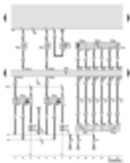 Wiring Diagram  AUDI A6 2007 - Engine control unit - injector - cylinder 5 and 6 - ignition coil 5 and 6 with output stage - accelerator position sender - throttle valve module