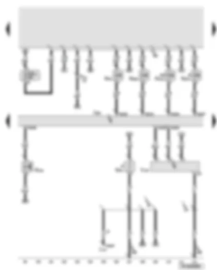 Wiring Diagram  AUDI A6 2008 - Engine control unit - left electrohydraulic engine mounting solenoid valve - charge pressure control solenoid valve - intake manifold flap valve