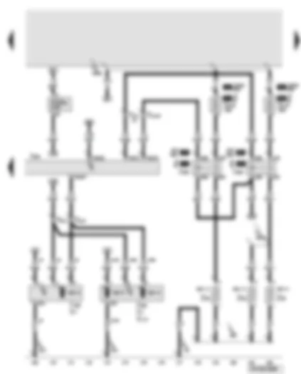 Wiring Diagram  AUDI A6 2008 - Engine speed sender - radiator fan control unit - low heat output relay - high heat output relay - radiator fan