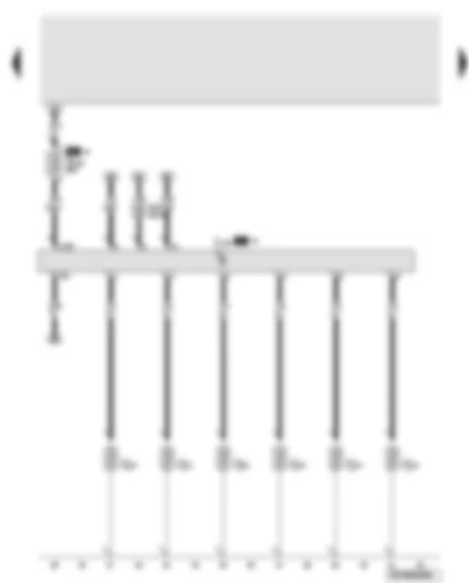 Wiring Diagram  AUDI A6 2008 - Automatic glow period control unit - glow plugs fuse - glow plugs