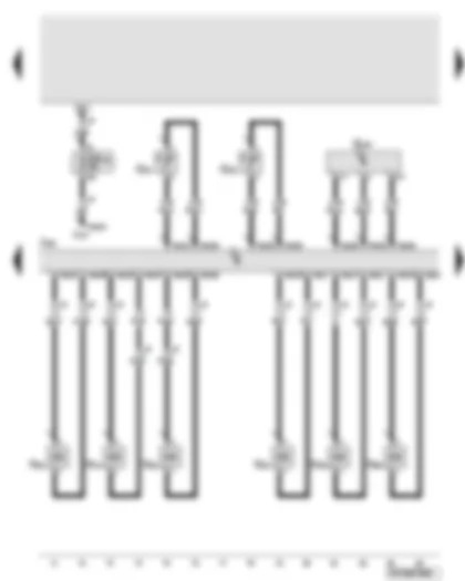 Wiring Diagram  AUDI A6 2008 - Engine control unit - injector - cylinder 1 up to 6 - coolant temperature sender - fuel temperature sender - fuel pressure sender