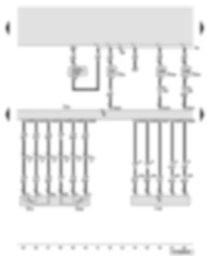 Wiring Diagram  AUDI A6 2008 - Engine control unit - accelerator position sender - throttle valve module - exhaust gas recirculation valve - exhaust gas recirculation cooler change-over valve - air filter bypass flap valve