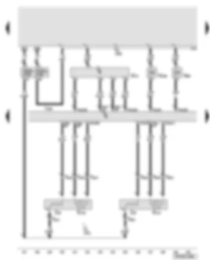 Wiring Diagram  AUDI A6 2007 - Engine control unit - air mass meter - active charcoal filter system solenoid valve 1 - variable intake manifold change-over valve - lambda probe after catalytic converter
