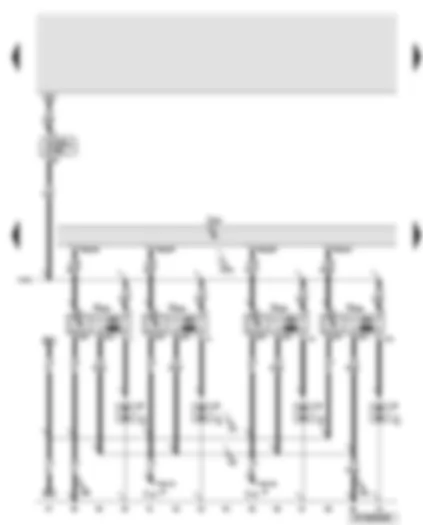 Wiring Diagram  AUDI A6 2007 - Engine control unit - ignition coil 5 up to 8 with output stage