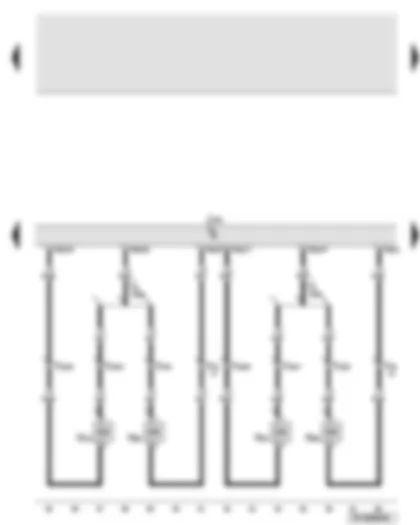 Wiring Diagram  AUDI A6 2007 - Engine control unit - injector for cylinders 3 - 4 - 5 - 7