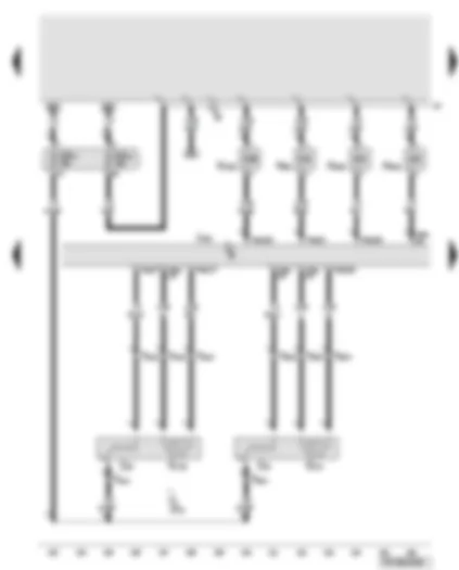 Wiring Diagram  AUDI A6 2007 - Engine control unit - lambda probe after catalytic converter - activated charcoal filter system solenoid valve 1 - fuel metering valve - variable intake manifold change-over valve - lambda probe 1 heater after catalytic converter