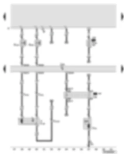 Wiring Diagram  AUDI A6 2007 - Engine control unit - secondary air pump relay - left and right electrohydraulic engine mounting solenoid valve - secondary air pump fuse - fuel system diagnostic pump